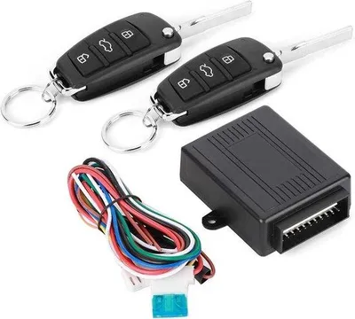 Produktbild von Automatisches Eingabe- und Zentral-Sicherheitssystem mit Fernbedienung - 3-Tasten-Set, Schwarz