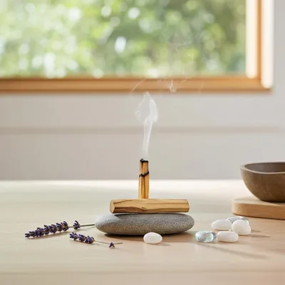 Produktbild von Palo Santo Räucherwerk 100 Gr Sticks Meditation Yoga heiliges Holz Räucherholz, KI-generiertes Bild