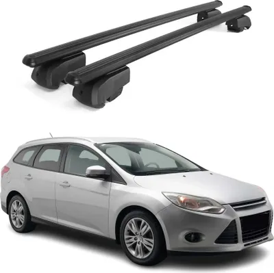 Produktbild von Dachträger Gepäckträger für Ford Focus MK3 Turnier 2011-2021 ABE Schwarz 2x
