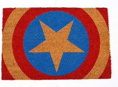 Obrázek produktu pro MARVEL, 60x40cm Rohožka Captain America s motivem hvězdy protiskluzová, barevná
