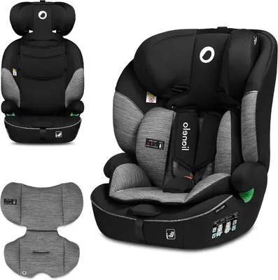 Immagine prodotto di Seggiolino auto - Seggiolino per bambini - Viaggio sicuro - Regolabile in 10 posizioni - 76-150 cm - Nero grigio