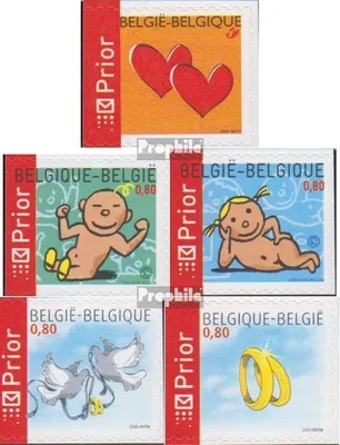 Produktbild von Briefmarken Belgien 2005 Mi 3449D-3453D (kompl.Ausg.) gestempelt Grußmarken