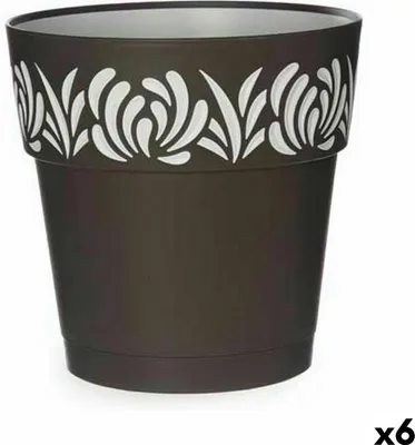 Obrázek produktu pro Samozavlažovací květináč stefanplast gaia antracitový plast 25 x 25 x 25 x 25 cm (6 kusů)