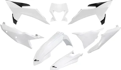 Obrázok produktu pre Sada krytov UFO PLAST, 8-dielna sada plastových krytov pre KTM EXC Sixdays EXC-F 150 – 500 cm³, rok výroby 2026, farba: biela, OEM 20–26