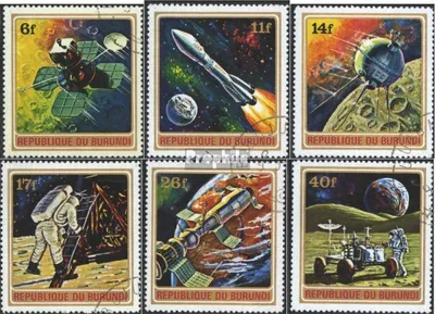 Produktbild von Briefmarken Burundi 1972 Mi 832A-837A (kompl.Ausg.) gestempelt Eroberung des Weltraums
