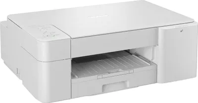 A white Brother DCP-J1200W multifunction printer is shown from a three-quarter front angle against a white background.