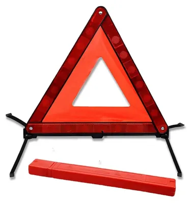 Image de Triangle de signalisation pliable pour véhicules, avec boîte de rangement, très réfléchissant et stable