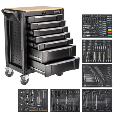 Image de Armoire d'atelier STIX, chariot à outils, 7 tiroirs, outils inclus, UltimatePro C7/TS1