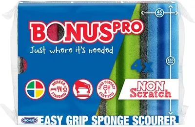 Produktbild von Spülschwamm, gemischte Farben, geformt, extra groß, 4 Stück, BONUS B118