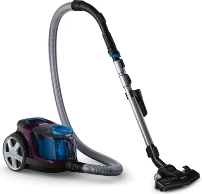 Produktbild von Philips PowerPro Compact Staubsauger ohne Beutel, Allergiefilter, 99,9 % Staubaufnahme, 900 W, lila (FC9333/09)