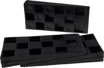 Produktbild von Montagekeile M – Kunststoff Fensterkeile – 95 × 43 × 15 mm – rutschfest & hoch belastbar, Menge:500 Stück