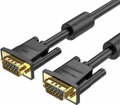 Image de Câble VGA(3+6) avec noyaux de ferrite Vention DAEBI 3m, 1080P 60Hz (Noir)