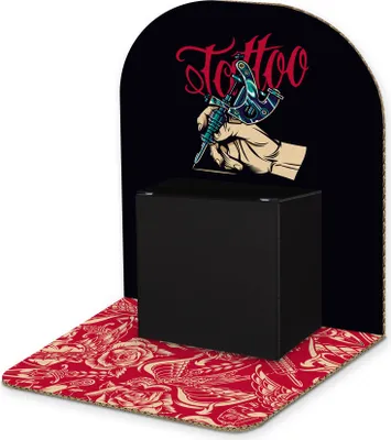 Produktbild von itenga Geldgeschenkverpackung Basic Tattoo I Aufsteller Würfel (Motiv 132)