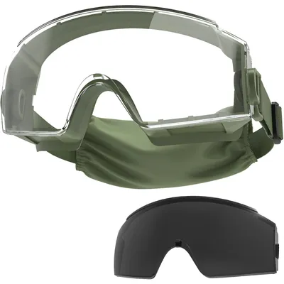 Produktbild von OneTigris Schutzbrille, taktische schutzbrille staubdicht, sicherheitsbrille, Ultravision Vollsichtbrille Für Brillenträger, Baustelle, Labor, Werkstatt und Fahrrad-Fahren, OD Grün