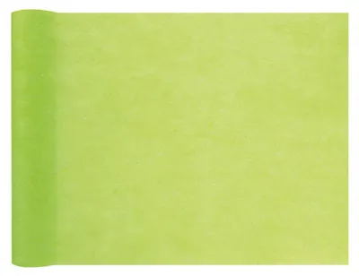 Zdjęcie produktu dla Dekoracja bieżnik z włókniny na stół - zielony - 30 cm x 10 m - 1 szt.