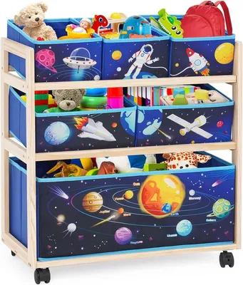 Productafbeelding van Omgoods - Speelgoedrek voor de Kinderkamer met Wielen