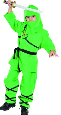 Produktbild von Kinder Ninja Kostüm Grün Gr. 104