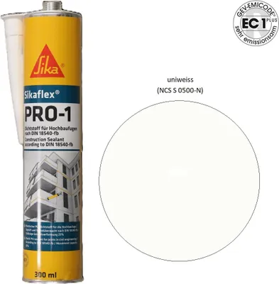 Produktbild von Sikaflex Pro 1 1K Polyurethan Dichtstoff 300ml Kartusche uniweiß