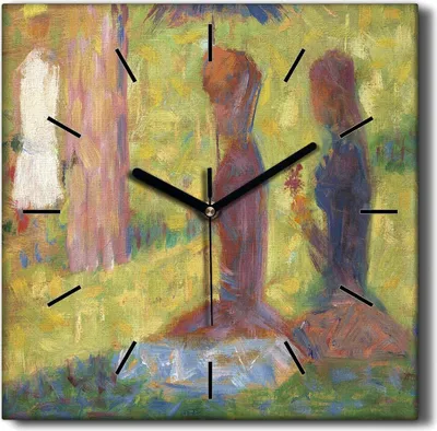 Produktbild von Coloray Hodiny Unikátní 30x30 cm  Tiché hodiny Pro obývací pokoj a kuchyň Nástěnné hodiny Plátno Černé ručičky hodin - Znamení přírody