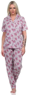 Produktbild von Damen Pyjama zweiteiliger Schlafanzug Pyjama-Set; Rosa M/38