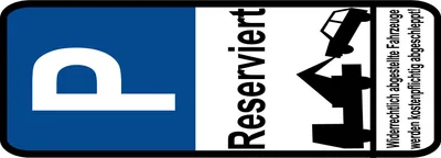 Produktbild von vianmo Blechschild 27x10 cm Parkplatz P reserviert
