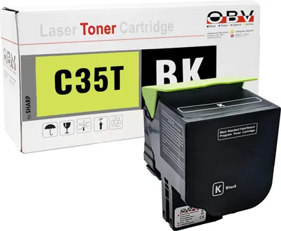 Produktbild von Kompatibler Toner für Sharp MX-C357F MX-C407P ersetzt MX-C35TB schwarz - ca. 9.000 Seiten