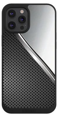 Produktbild von NIVOCASE Handyhülle für Apple iPhone 12 Pro Max  Hülle NIVOpure Case Schwarz Carbon Metall Stahl