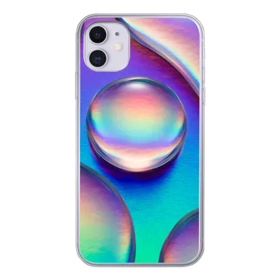 Produktbild von MuchoWow® Handyhülle Schutzhülle Hülle für iPhone 11 Wasser - Regenbogen - Abstrakt Silikon Softcase Handy Hülle - Handytasche