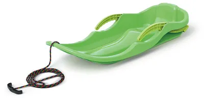 Image de Luge en plastique "Race S" avec freins - Luge verte pour enfants