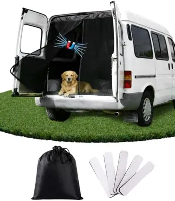 Productafbeelding van PromoHome® Klamboe 165 x 165 cm met magneet – Automatische insectenbescherming voor bestelwagens, campers en kampeermiddelen – Centrale magnetische sluiting
