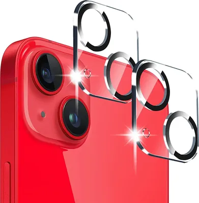 Produktbild von iPhone 14 / iPhone 14 Plus Kamera Schutzfolie Panzerglas Abdeckung Glas Folie Panzerfolie Schutzglas 2 Stück