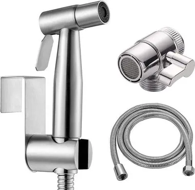 Produktbild von Mobilstuhl-Bidet-Sets aus Edelstahl für den Duschbereich