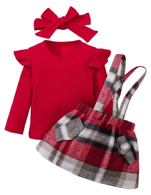 Image de Omgoods - Ensemble jupe pour bébé fille, comprenant une jupe et un haut à manches longues et à volants