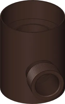 Produktbild von Dachrinne Halbrund 60mm Einzelteile | Regensammler Regendieb Braun | Kunststoff PVC Fallrohr DN60 | Gartenhaus Carport Terasse