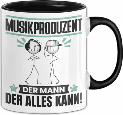 Produktbild von Musikproduzent Tasse Geschenk für Musikproduzent Der Mann Der Alles Kann Geschenkidee zum Geburtstag (Schwarz)