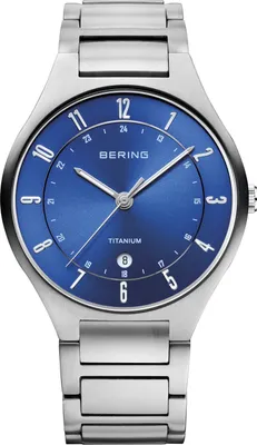 Image de BERING Classic montre homme argent/bleu 11739-707