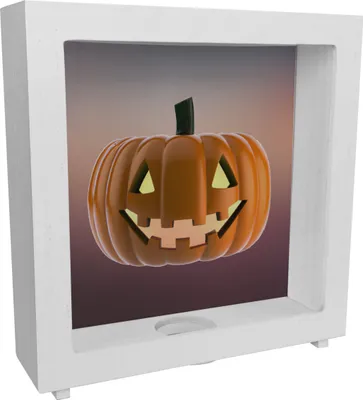 Produktbild von Halloween Kürbis Rahmen Spardose aus Holz