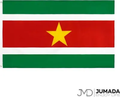 Produktbild von Jumadas Surinam-Flagge – Suriname-Flagge – Flagge Suriname – Flaggen – Polyester – 150 x 90 cm