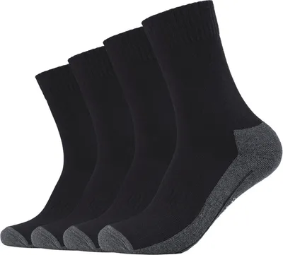 Produktbild von Camano Uni Socken - Pro Tex Function, einfarbig, 4er Pack Schwarz 35-38
