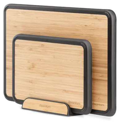 Produktbild von Fledge Bamboe Snijplank Set van 2 Stuks met Houder