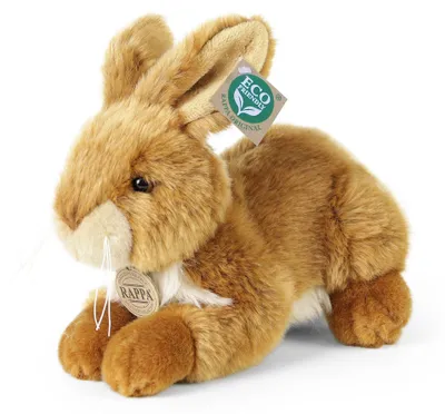 Produktbild von Braun-weißes Plüschkaninchen, 23 cm, umweltfreundlich