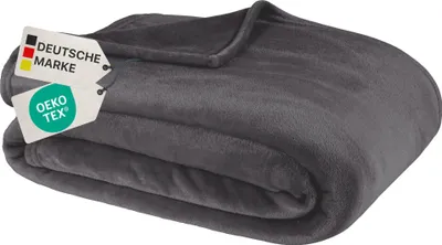 Produktbild von Kuscheldecke Cashmere Touch - Extra Flauschig - kuschelweiche & warme Sofadecke für Herbst & Winter, Farbe:Anthrazit, Größe:150x200 cm