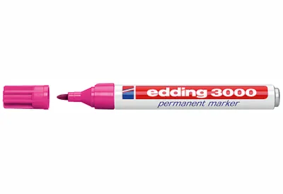 Produktbild von Edding 3000, Pink, Rundspitze, Pink, Rot, Weiß, Aluminium, 1,5 mm, 3 mm