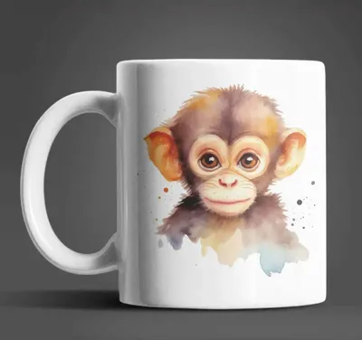 Produktbild von Süßes Äffchen Coffee Kaffeetasse Teetasse Geschenkidee
