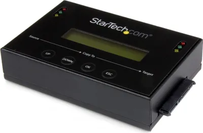 Produktbild von StarTech.com Selbständiger Festplatten-Kopierer mit Disk Image Manager für Backup/Restore, Mehrere Disk Images auf einer 2,5/3,5" SATA Festplatte Speichern, kein PC erforderlich, HDD/SSD-Duplikator, SATA, Schwarz, LCD, Aktivität, Leistung, 2.5,3.5"