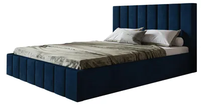 Produktbild von AlpiMeble Bett 200x200 - Polsterbett mit Bettkasten und Metallrahmen - Modern Betten - Glatter Kronos-Stoff- Kollektion Toledo - Grün