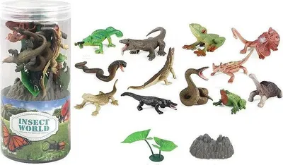 Imagen del producto de Conjunto de 14 criaturas reptantes en un tubo - ADAR