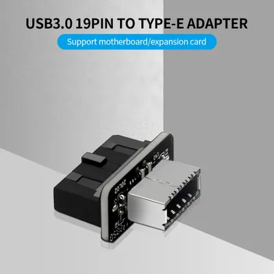 Obrázek produktu pro Základní deska USB3.0 19PIN na Type-E 90 Adaptér bez ovladače Převodník vysokorychlostního přenosu Podpora rozšiřující karty základní desky
