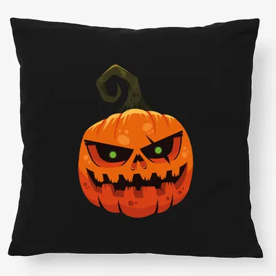 Produktbild von Huuraa Kissen Halloweenkürbis Kürbis 40x40cm mit Füllung Black Baumwolle Dekokissen Geschenkidee