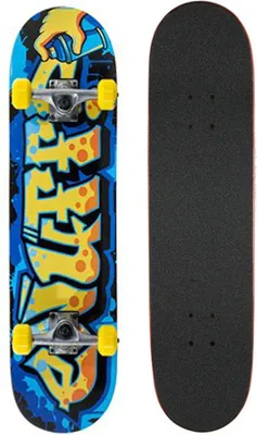 Produktbild von Skateboard Enuff Graffiti 7,75" Blau / Gelb